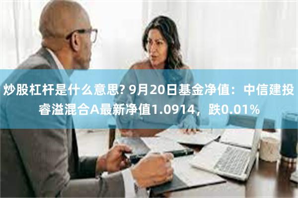 炒股杠杆是什么意思? 9月20日基金净值：中信建投睿溢混合A最新净值1.0914，跌0.01%