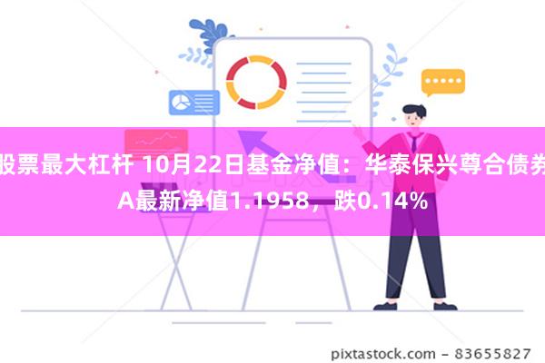 股票最大杠杆 10月22日基金净值：华泰保兴尊合债券A最新净值1.1958，跌0.14%