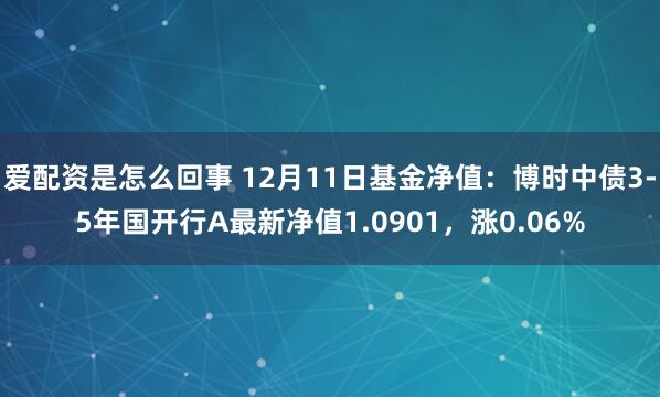 爱配资是怎么回事 12月11日基金净值：博时中债3-5年国开行A最新净值1.0901，涨0.06%