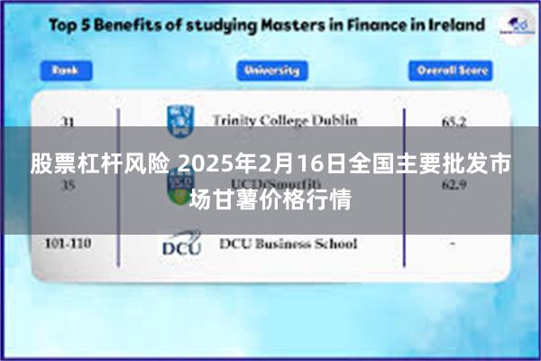 股票杠杆风险 2025年2月16日全国主要批发市场甘薯价格行情